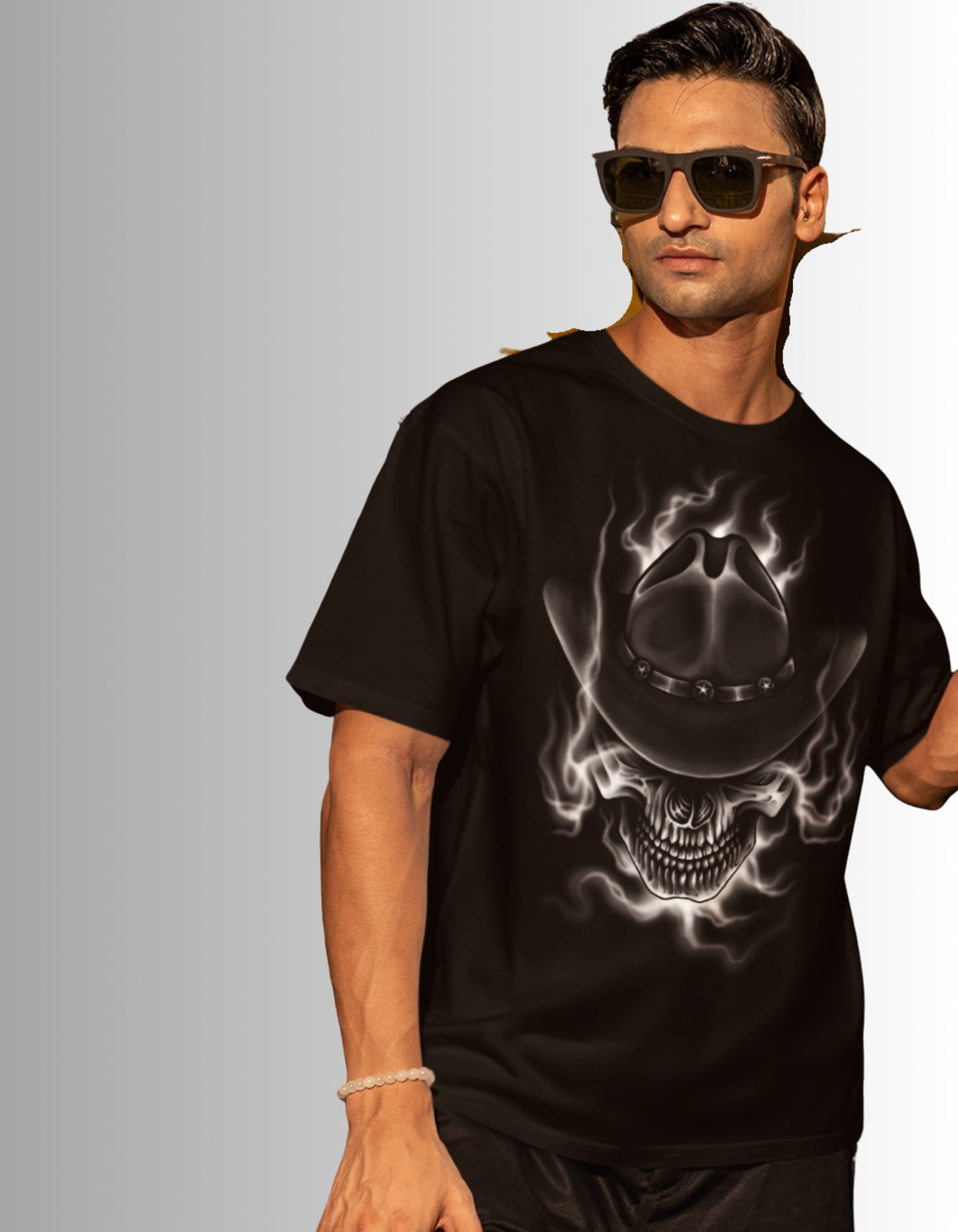 Black Skull Cowboy oversized T-shirt
