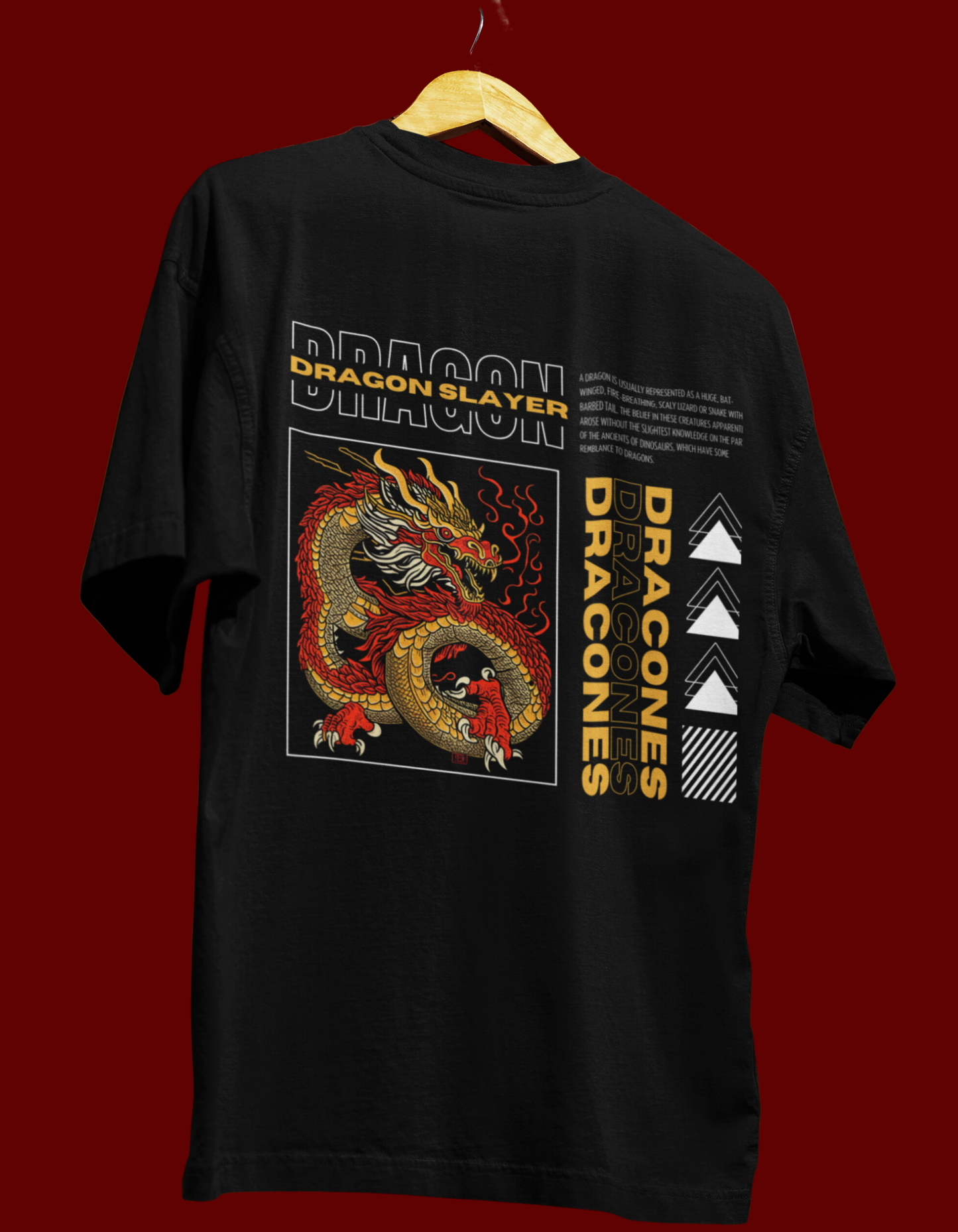 DRAGON slayer over sized fit T-shirt