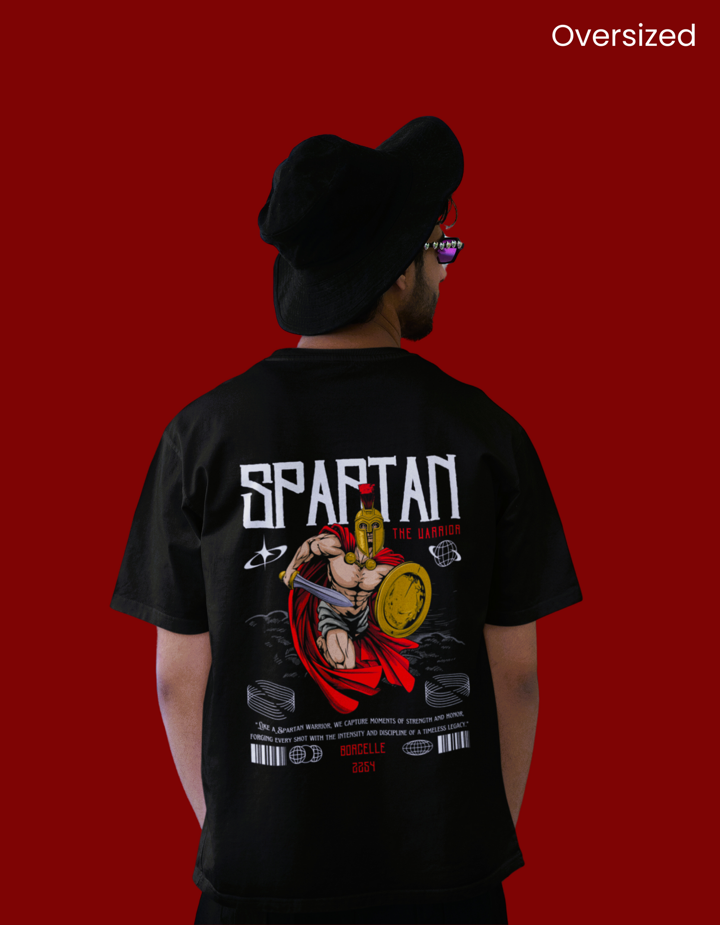 Spartan Warrior Oversized T-Shirt Black T-shirt