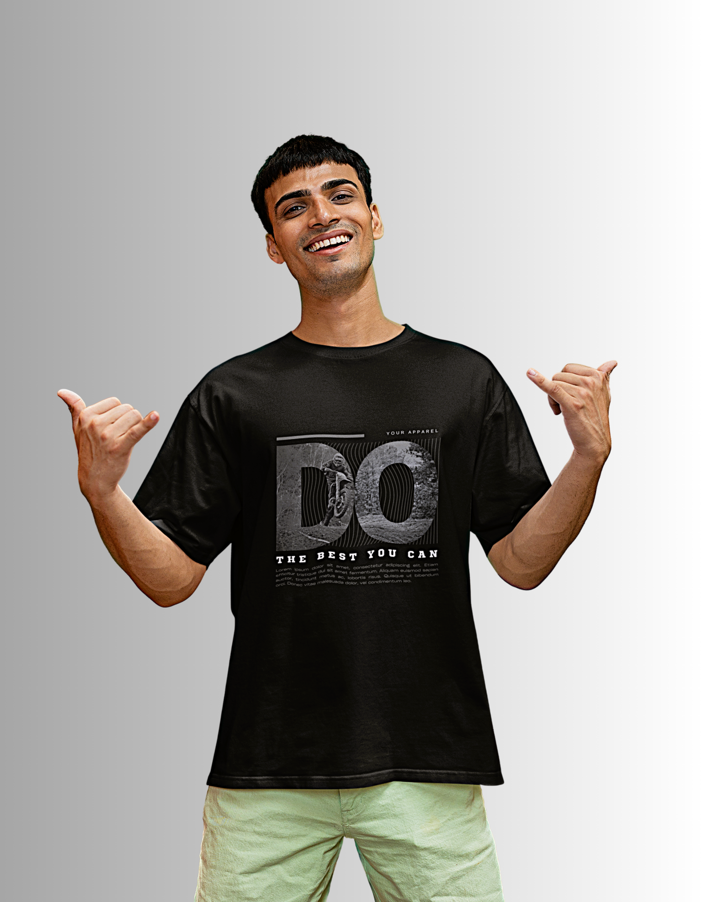 "Do the best you can" oversized fit T-shirt