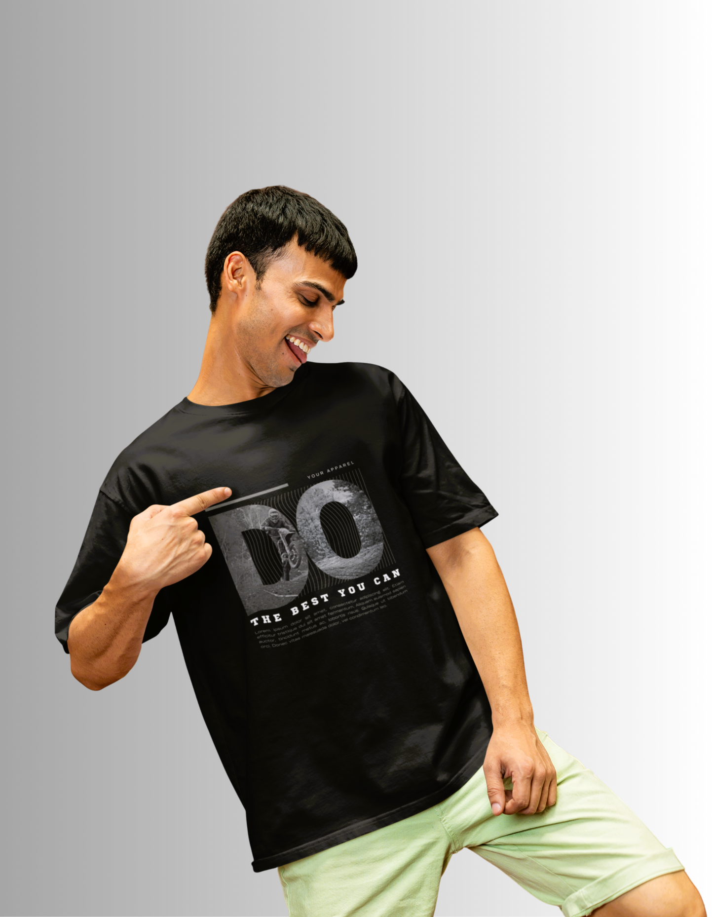 "Do the best you can" oversized fit T-shirt