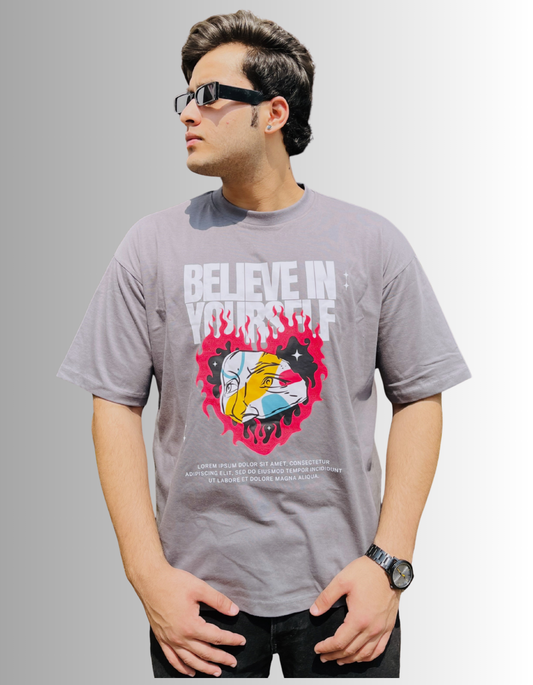 Believe in your self oversized Fit T-shirt