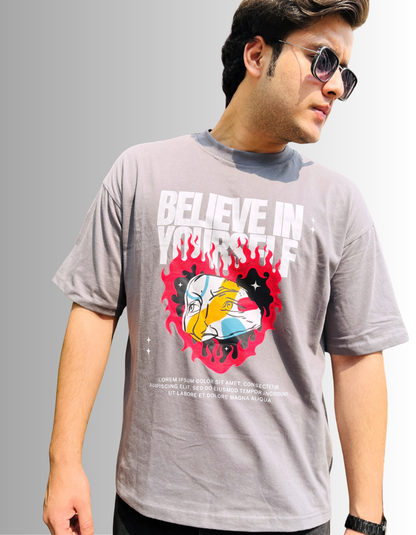 Believe in your self oversized Fit T-shirt