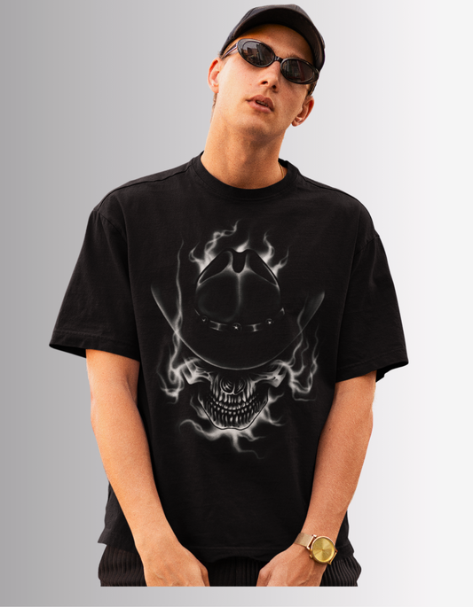 Black Skull Cowboy oversized T-shirt