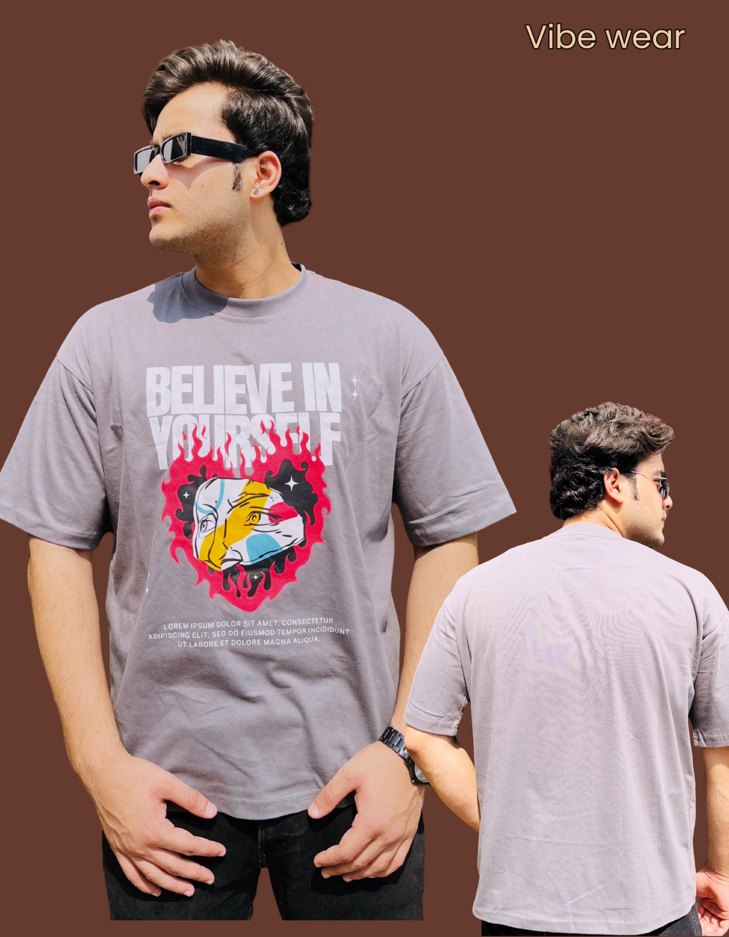 Believe in your self oversized Fit T-shirt