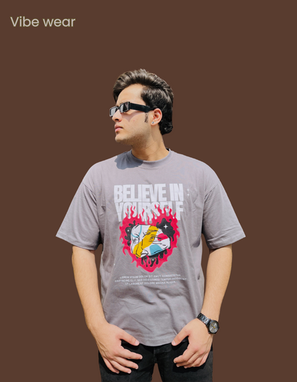 Believe in your self oversized Fit T-shirt