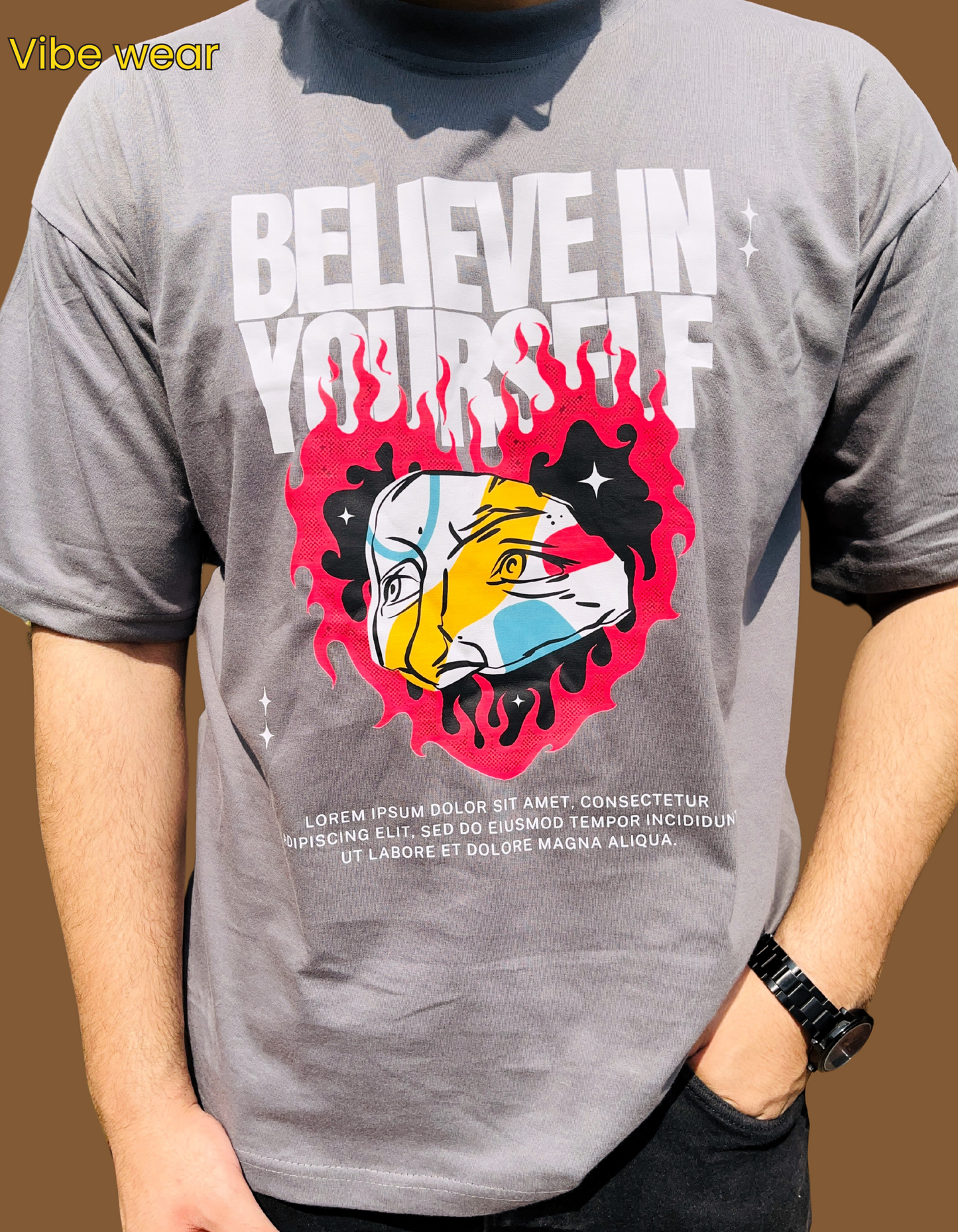 Believe in your self oversized Fit T-shirt