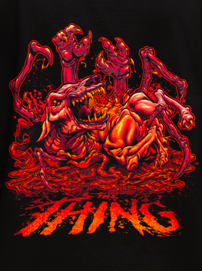 Fiery monster Creature Graphic  Oversized T-shirt