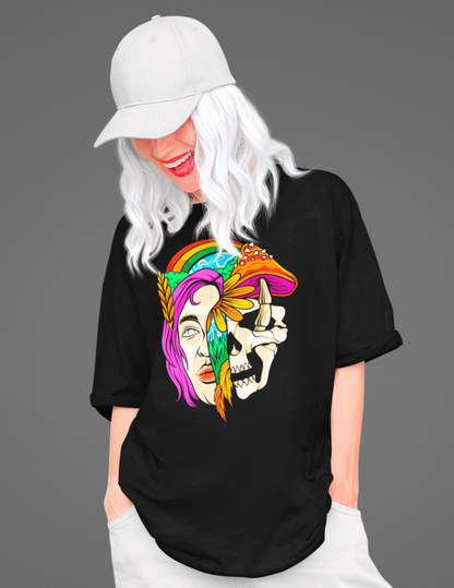 Psychedelic Skull Graphic T-Shirt