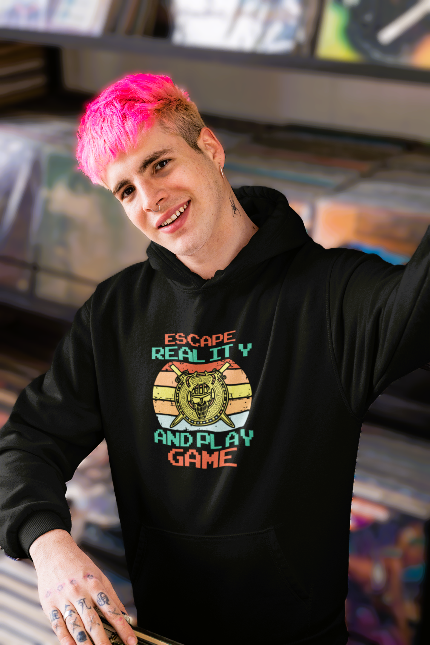 Escape Reality and Play Game Hoodie